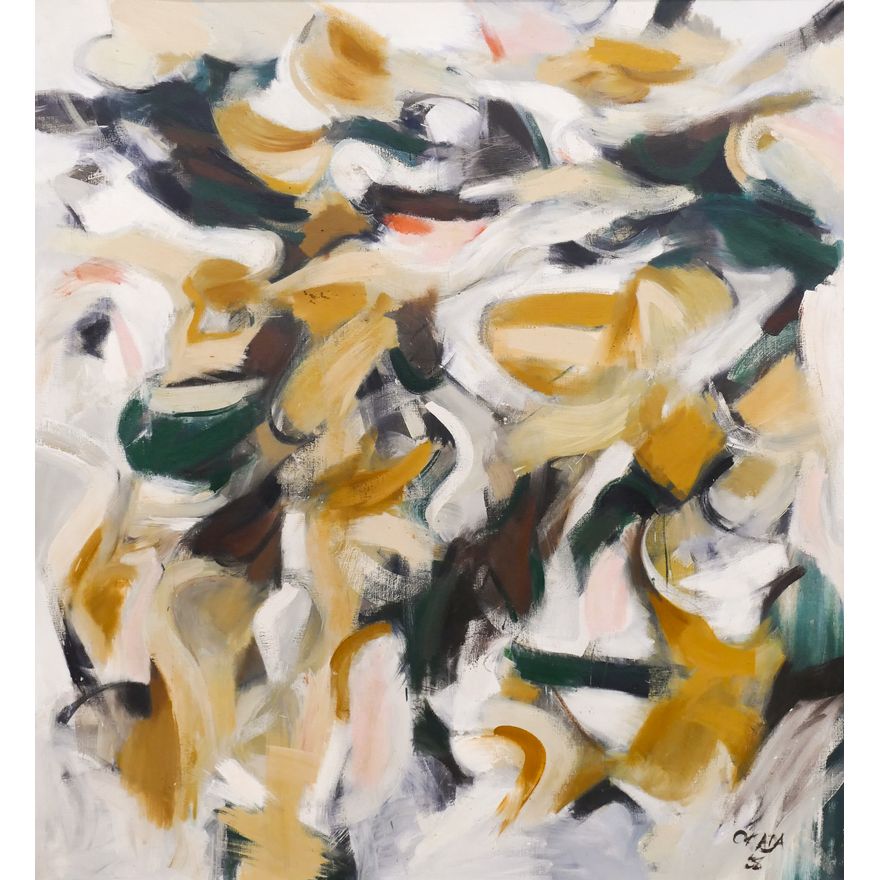 Frank Okada ''Trilafan'' 1958 Oil on Canvas