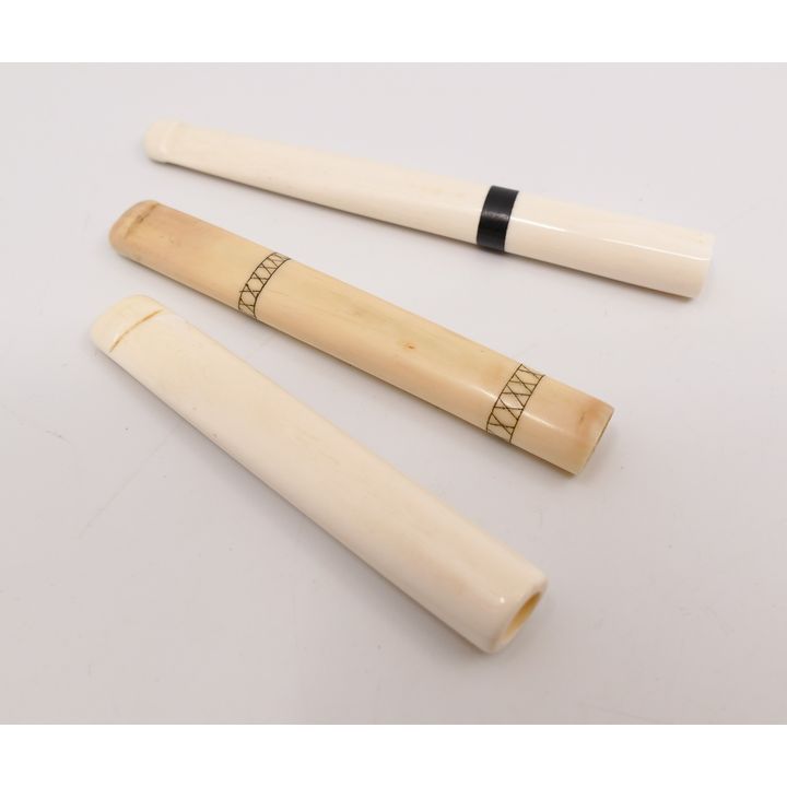 Box 3pc Inuit Alaskan Cigarette Holders