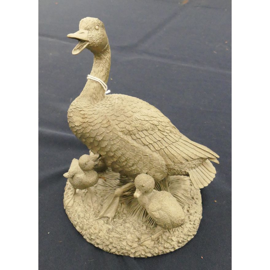 Robert Davis ''Gosling Time'' Pewter Sculpture 7'' - Franklin Mint