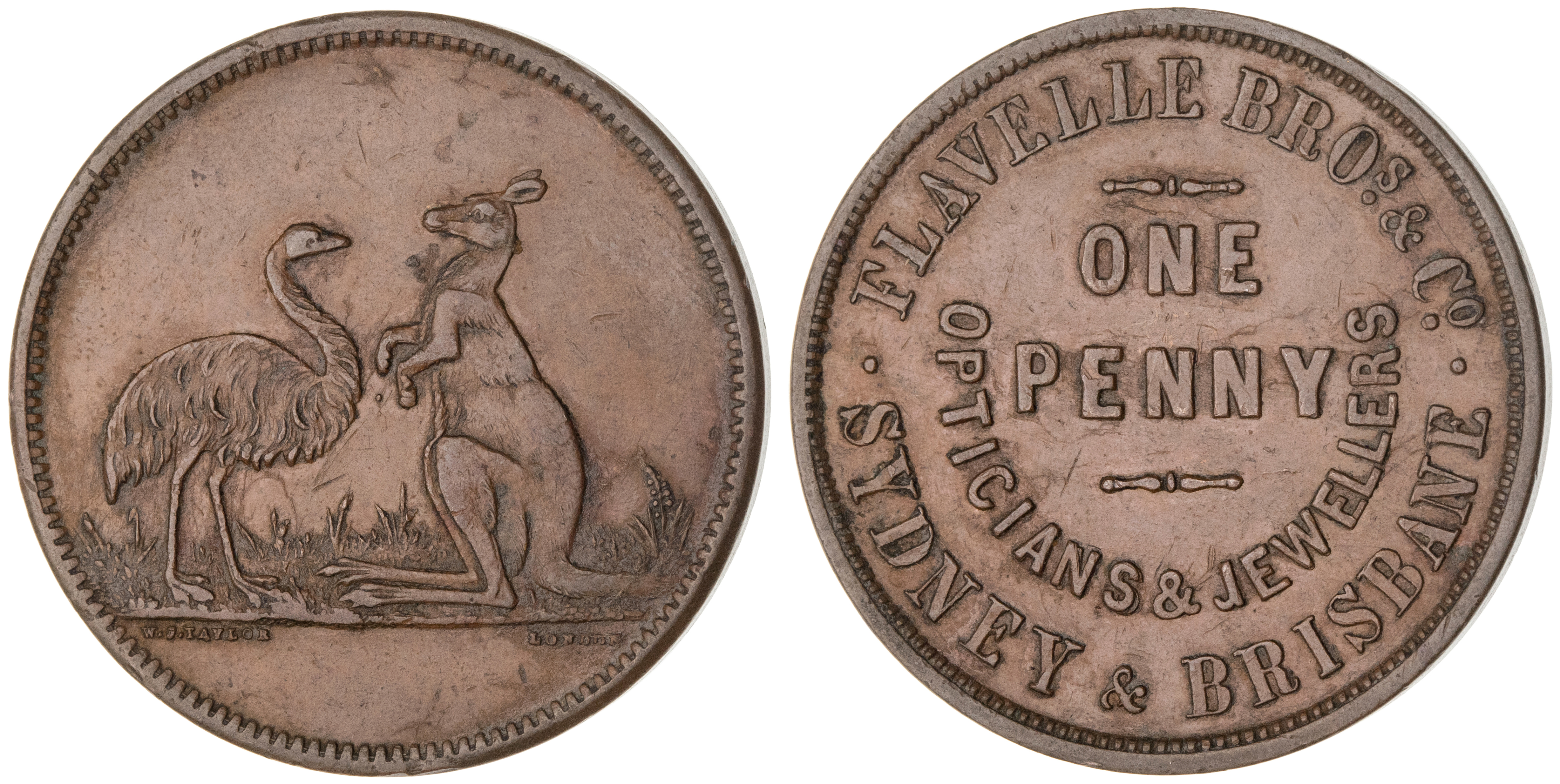 Brisbane, Queensland, Flavelle Bros, Penny, ND, aEF