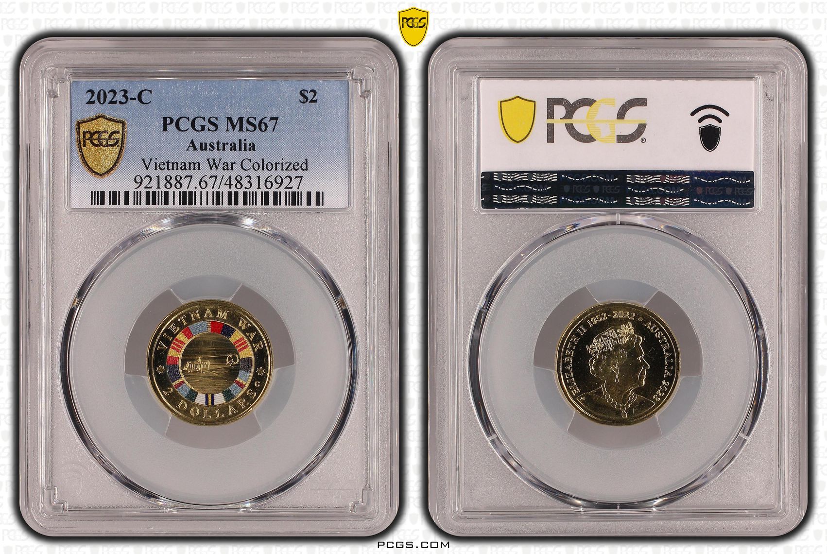 Vietnam War Colourised, Two Dollar, 2023-C, PCGS MS67