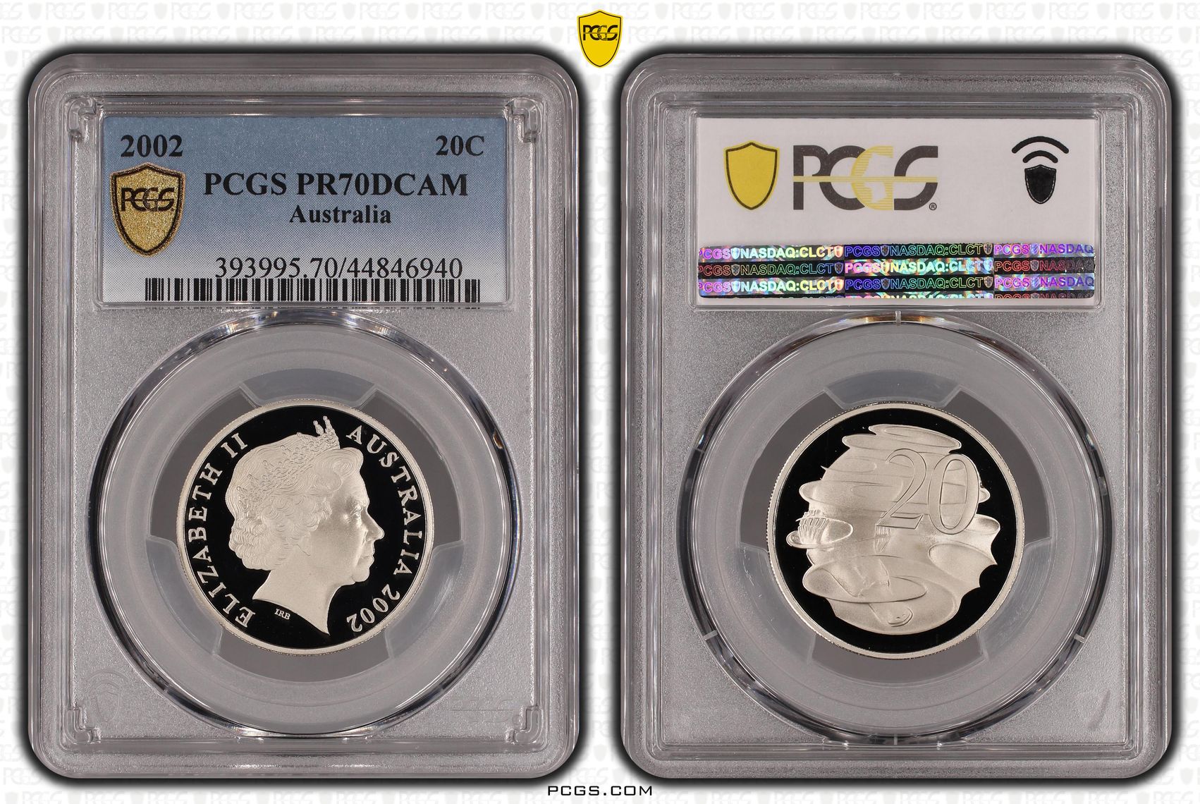 2002 Australia Twenty Cent, 20c PCGS - PR70DCAM POP 46/0 -940
