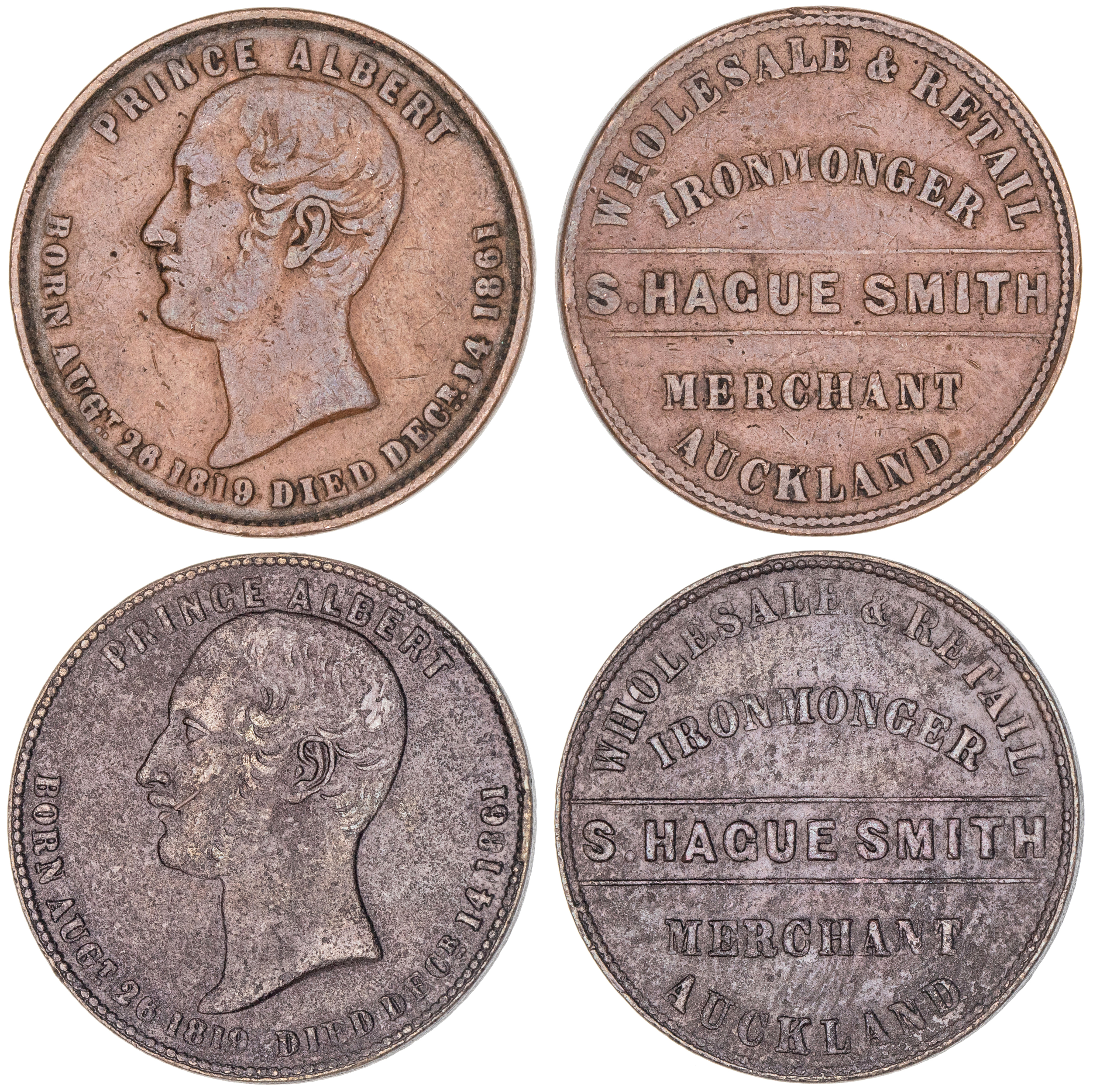 488 · New Zealand, S. Hague Smith, Auckland, Penny, ND, VF