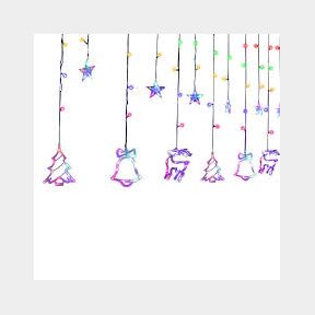 Curtain Lights with Christmas Decoration 138 LEDs 3.5M-Colorful - Yellow - | Bar 9902098222450 - 51745/1601 SN B3 (S3)
