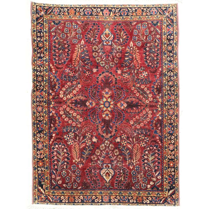 Semi Antique Sarouk Oriental Rug 3'6''x4'10'' (JG)