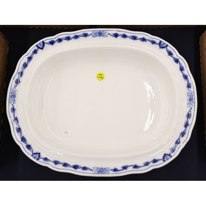 Antique Meissen Blue & White Serving Bowl 14''