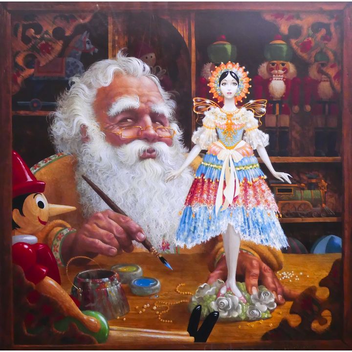 James Christensen 'The Gift For Mrs. Claus' S/N Lithograph. Edition 2259/3500. Greenwich Workshop, 1985.