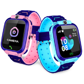 Boss Kids GPS Tracker Smart Watch SOS Alarm Clock Camera School Mode Pink