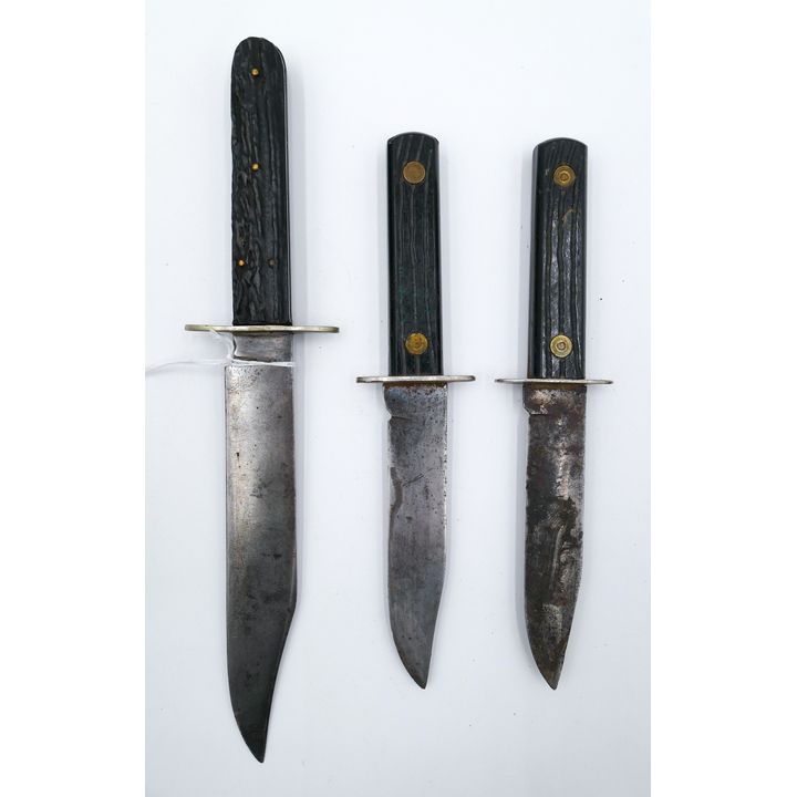 3pc Antique American Bowie Knives