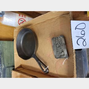Cast Iron Martin Stove and Range Skillet with Train Belt Buckle