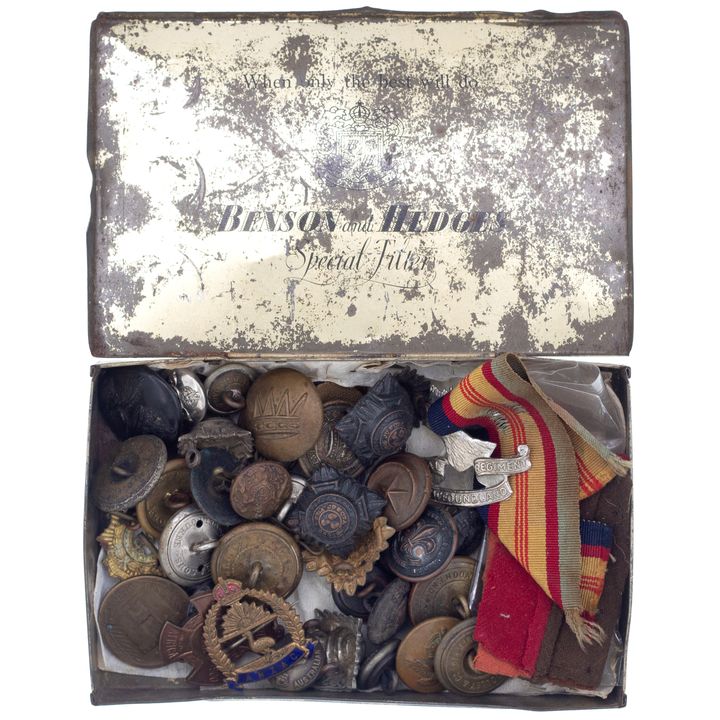 WWI Cigarette Tin, 1914 - 1945, VGC