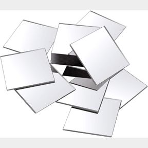 25 PIECES MINI SIZE ACRYLIC SQUARE MIRROR ADHESIVE SMALL SQUARE MIRROR CRAFT MIRROR TILES FOR CRAFTS AND DIY PROJECTS SUPPLIES(2 I