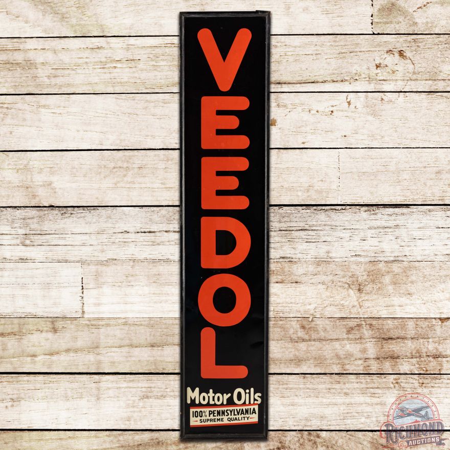 Veedol Motor Oils "100% Pennsylvania Supreme Quality" SS Tin Sign
