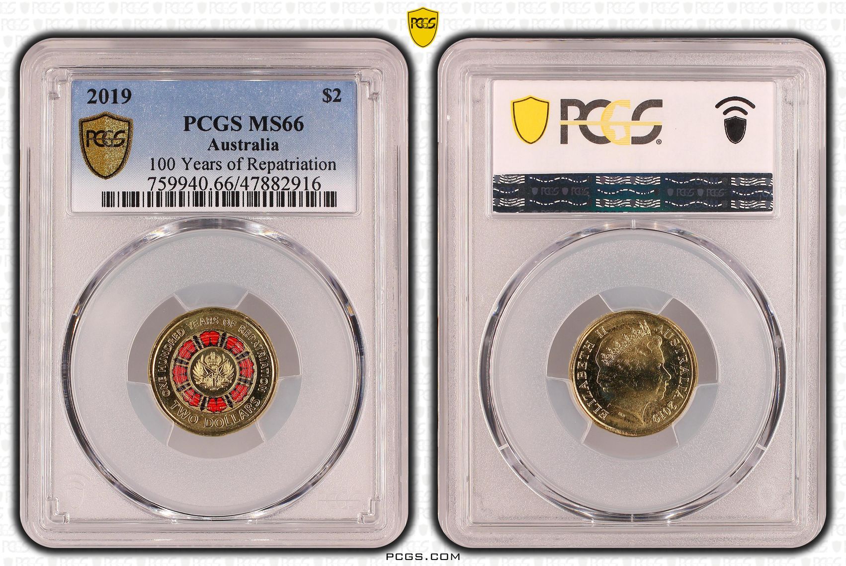 Elizabeth II, 100 Years of Repatriation, Two Dollar, 2019, PCGS MS66
