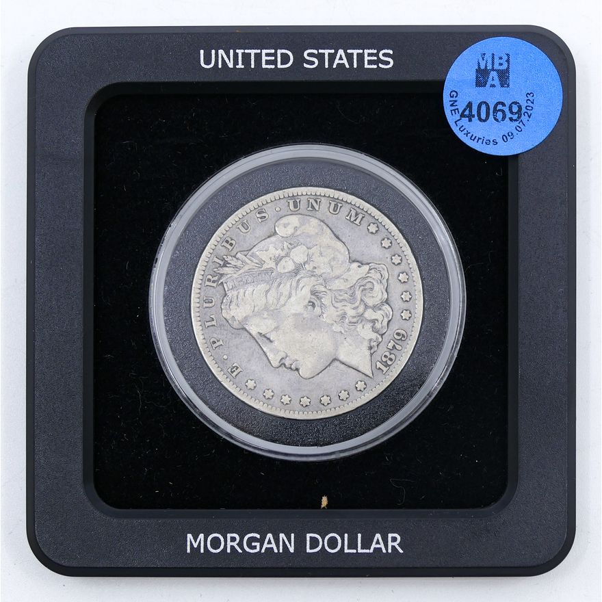 US 1879-CC Carson City Morgan Silver Dollar in Black Case