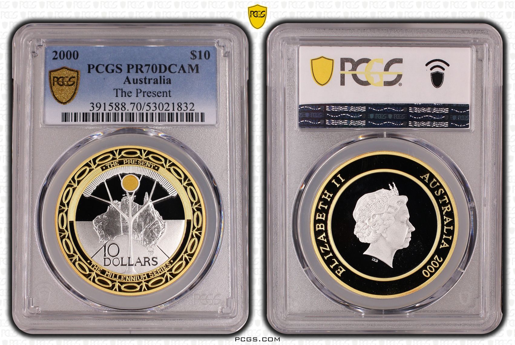 Elizabeth II, The Present, Ten Dollar, 2000, PCGS PR70DCAM