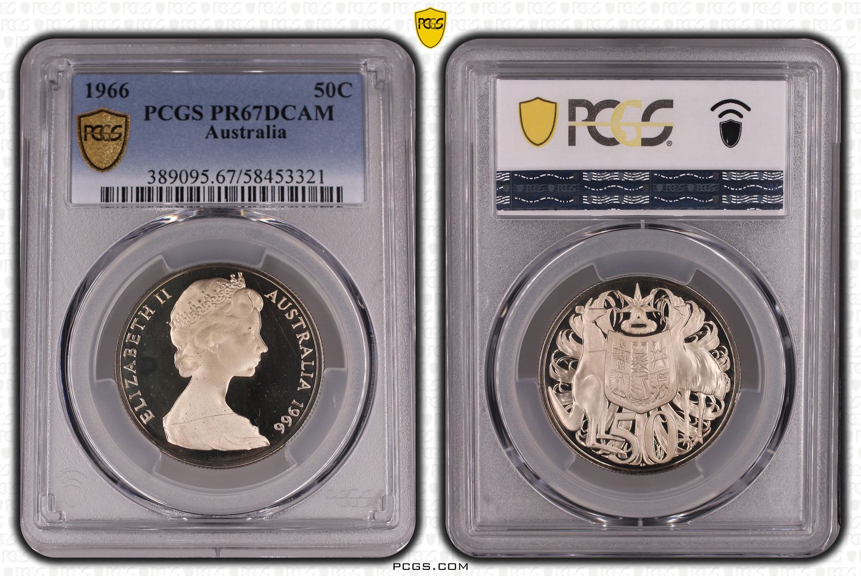 Fifty Cent, 1966, PCGS PR67DCAM