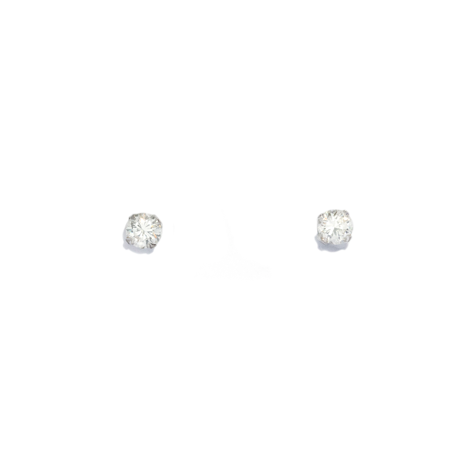 Diamond Studs Sterling Silver