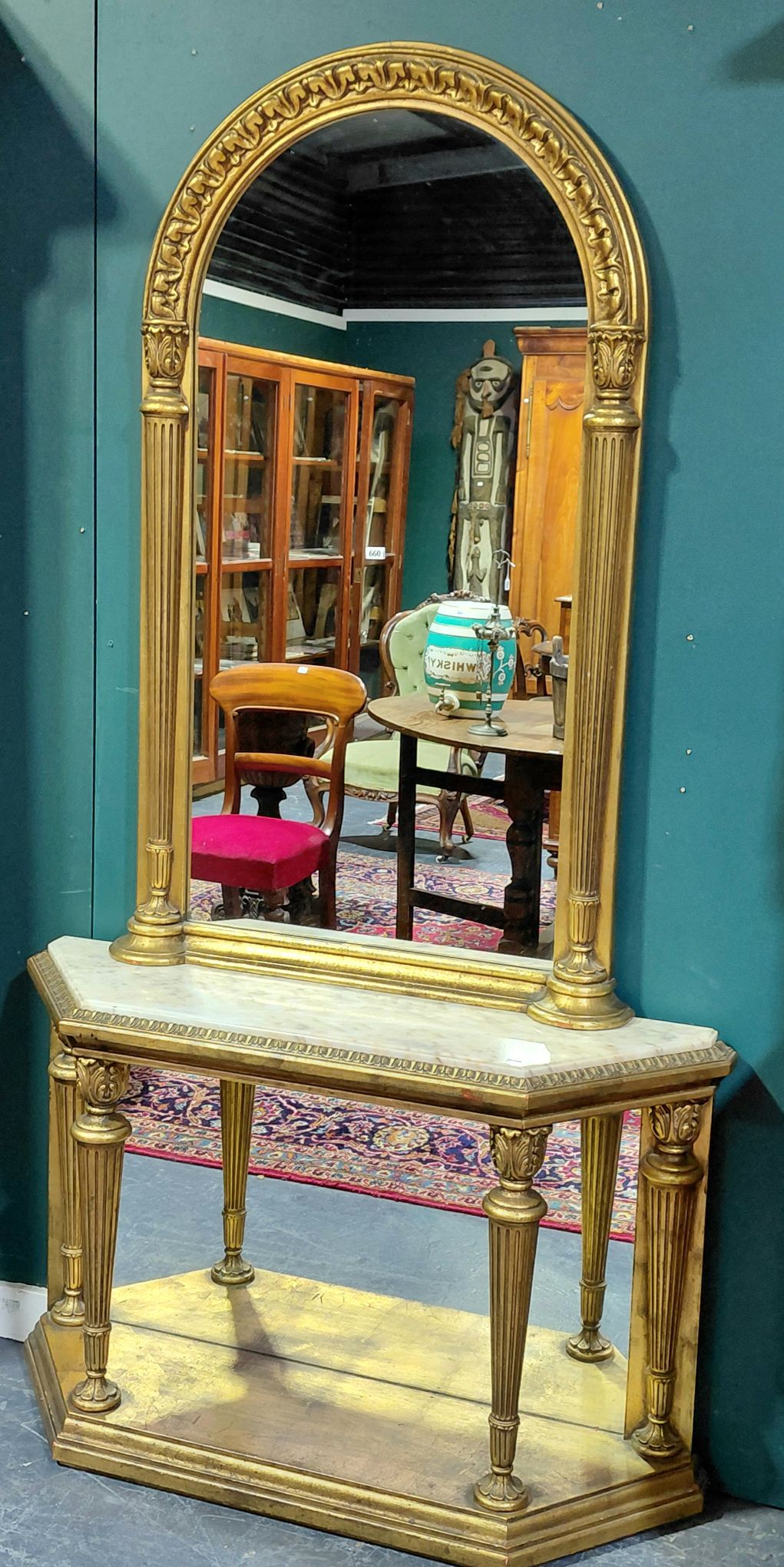 660 · A MIRRORED CONSOLE TABLE