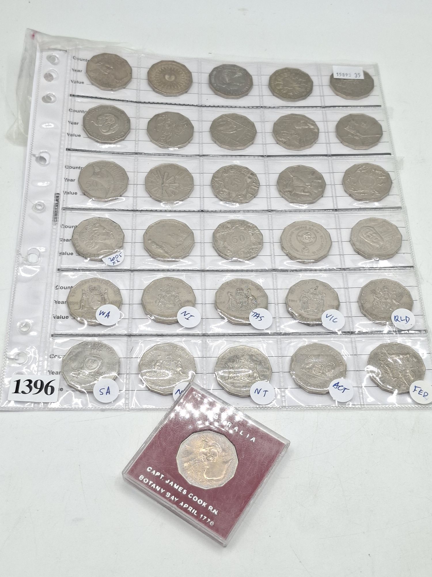 30 Commemorative Fifty Cent Coins