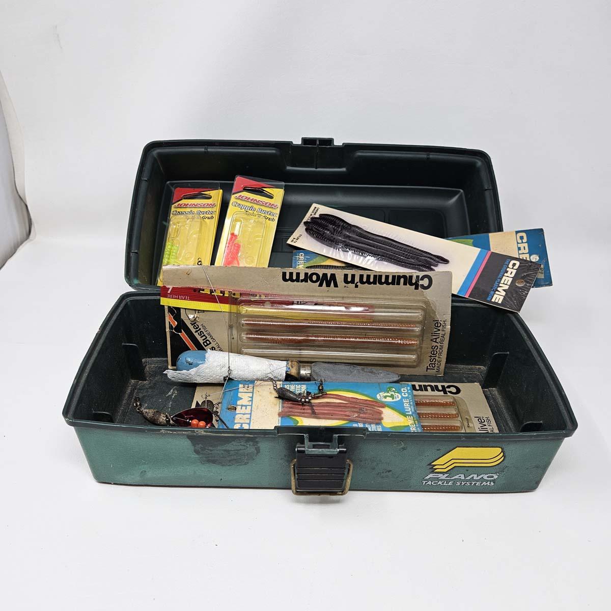 Plano Green Fishing Tackle Box with Supplies