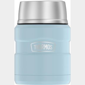 THERMOS STAINLESS KING VACUUM-INSULATED FOOD JAR WITH SPOON, 16 OUNCE, MATTE POWDER BLUE
