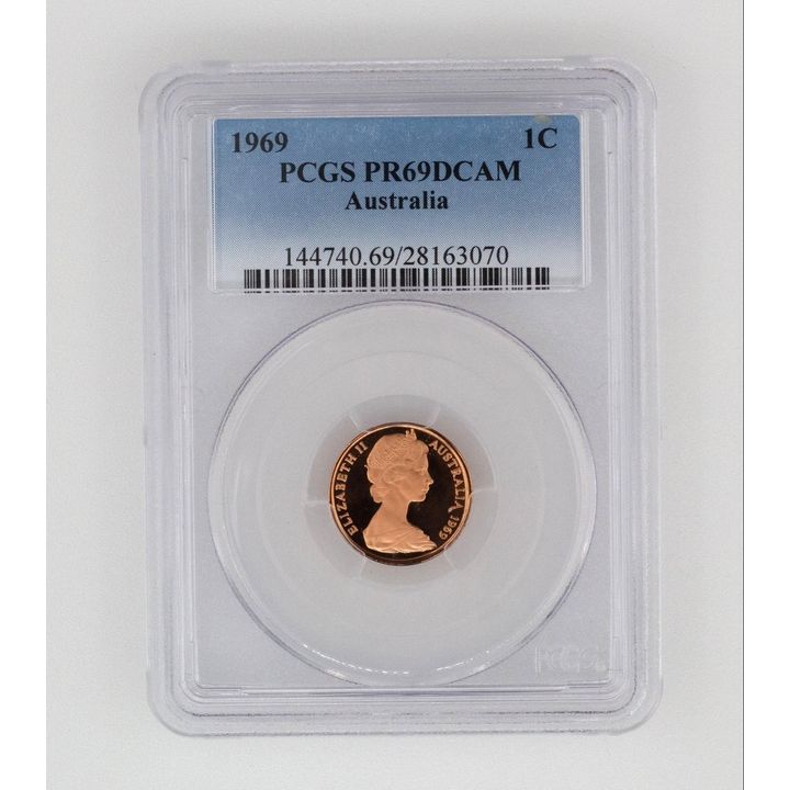 Elizabeth II, One Cent, PR69DCAM , 1969