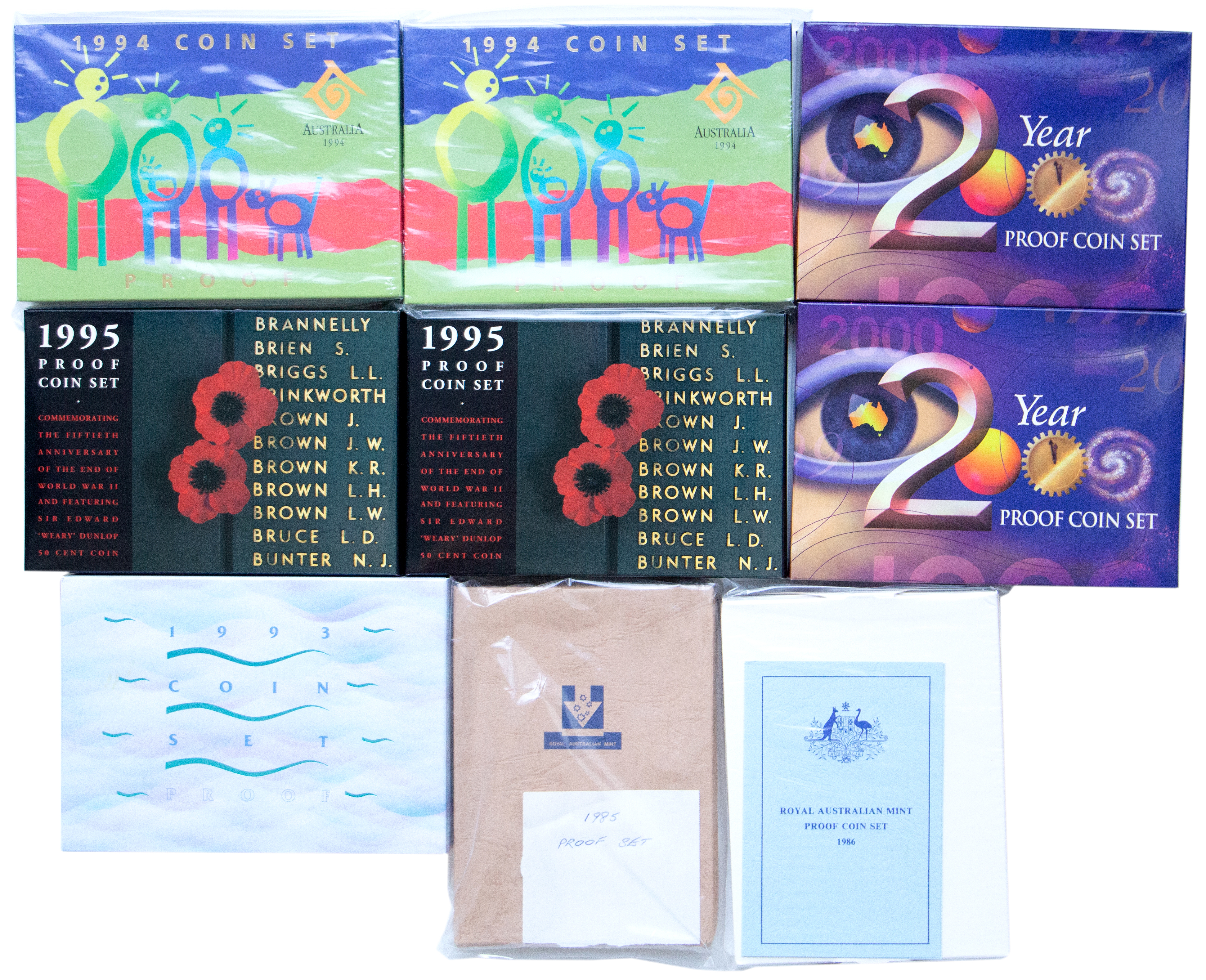 Elizabeth II, Proof Sets, 1985 - 2000, FDC
