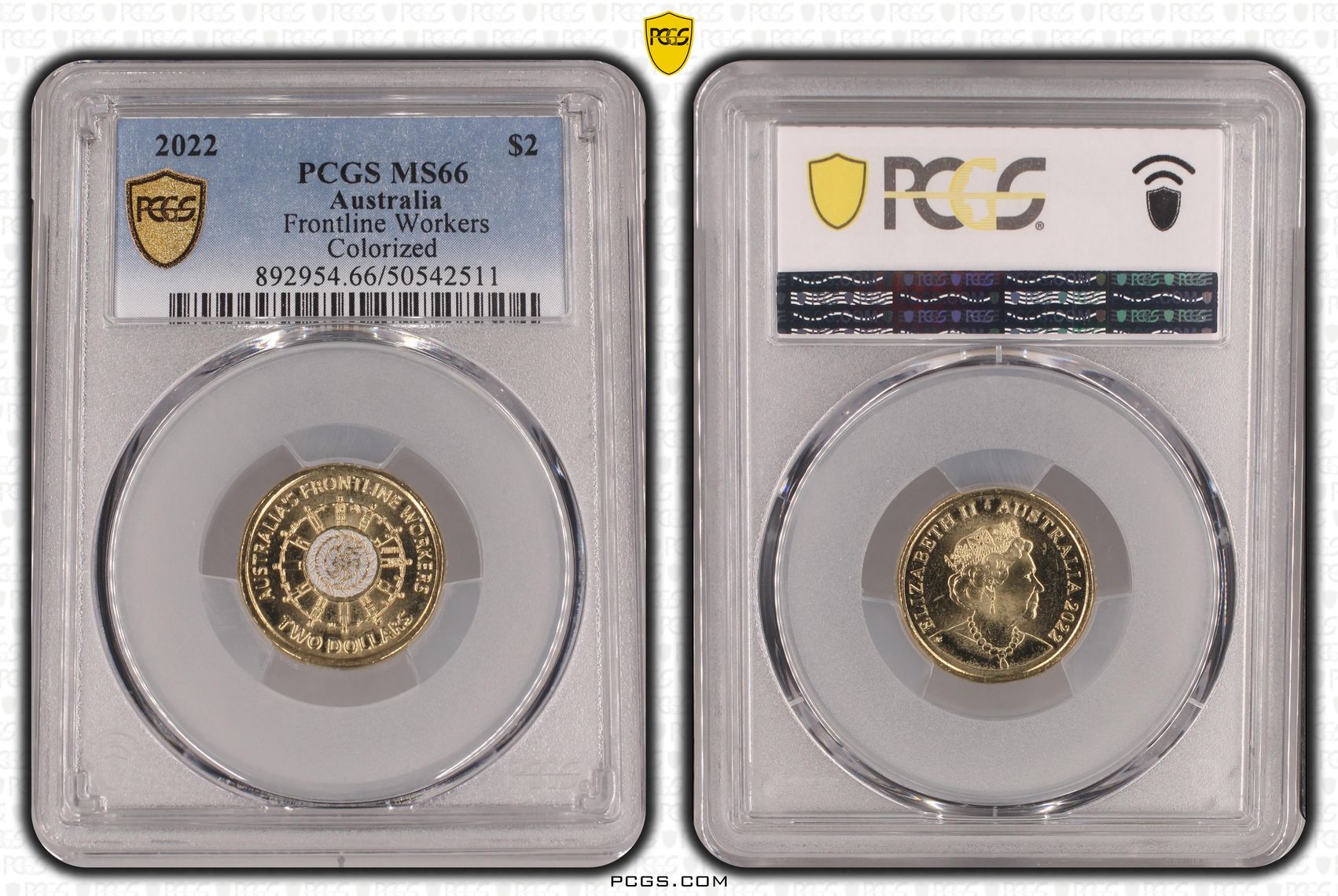 Frontline Workers Colorized, Two Dollar, 2022, PCGS MS66