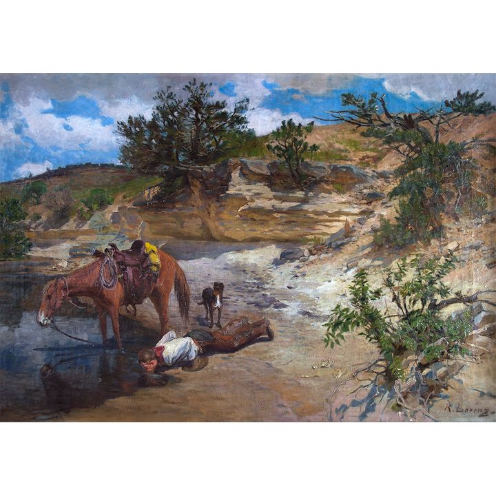 Richard Lorenz (1858-1915), After a Hot Ride