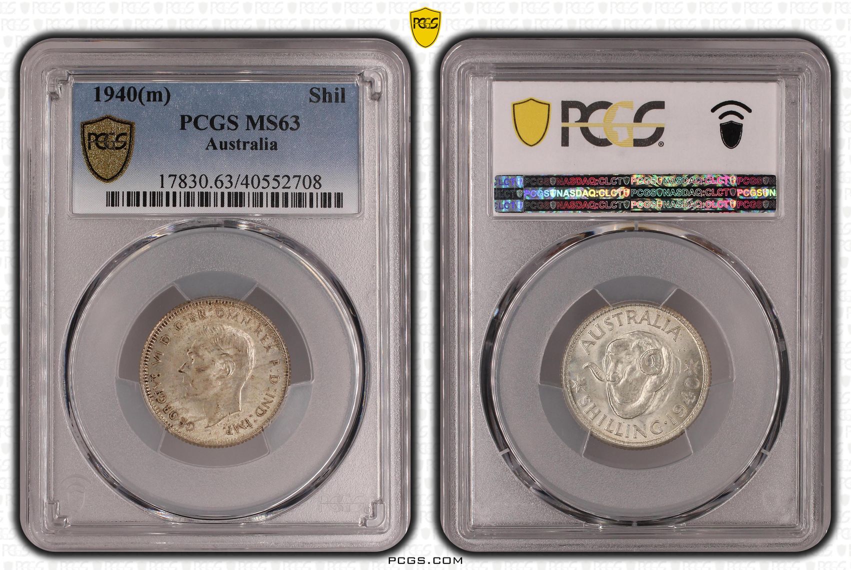 George VI, Shilling, 1940, PCGS MS63