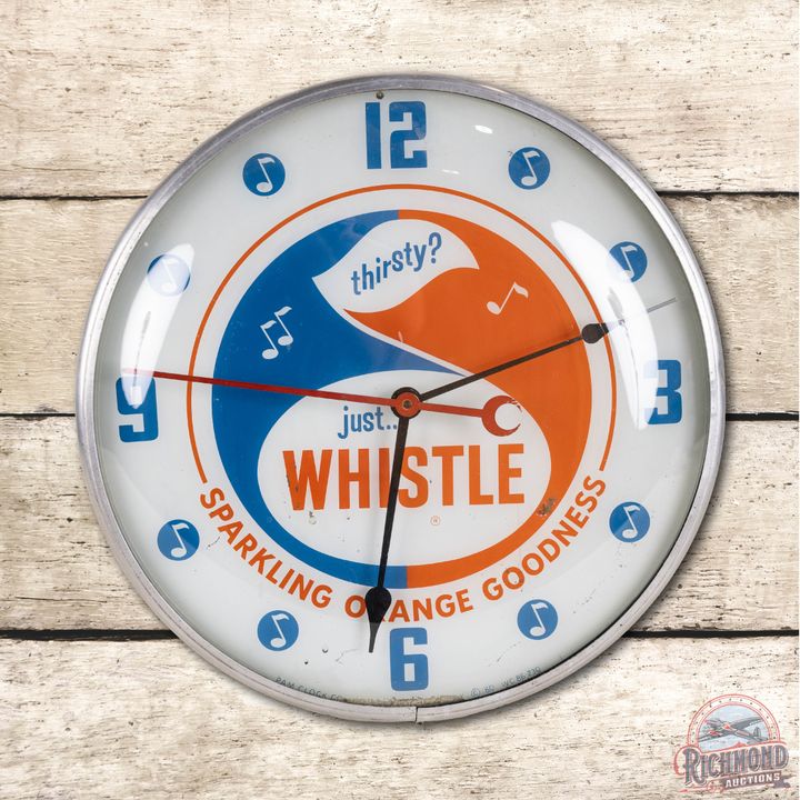 Whistle "Sparkling Orange Goodness" Advertising Clock TAC 8