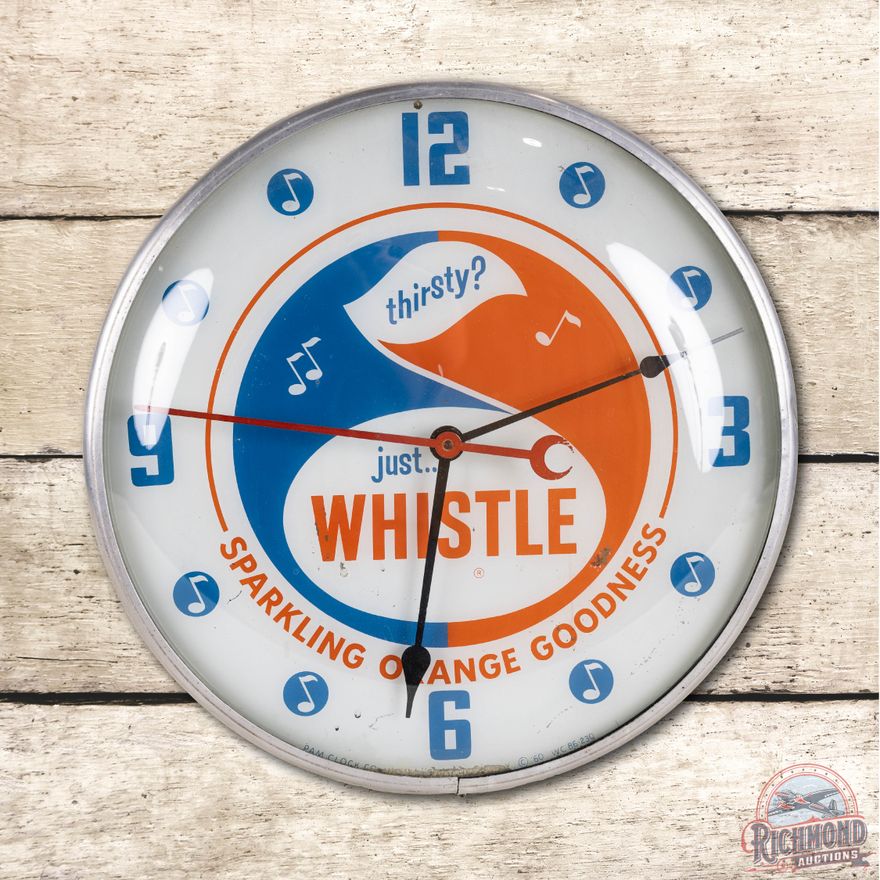 Whistle "Sparkling Orange Goodness" Advertising Clock TAC 8