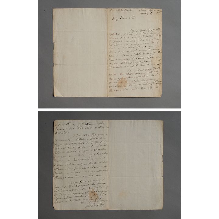 Manuscript Letter - Sir Joseph Banks 'Autographed letter signed Jos Banks'