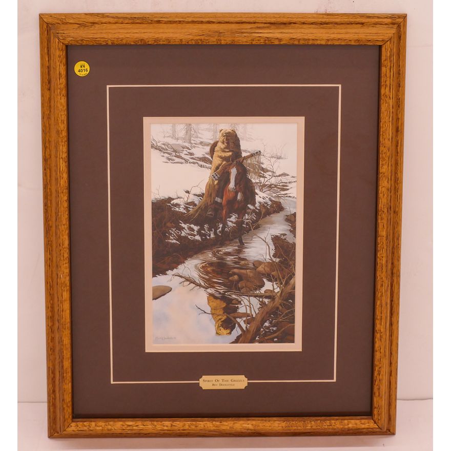 Bev Doolittle (b.1947)  ''Spirit of The Grizzly'' Lithograph. Framed Measurements 23x19''