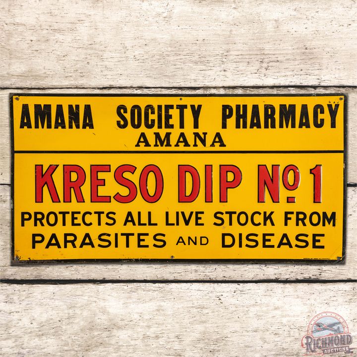 Kreso Dip Protects Livestock from Parasites and Disease SST Sign