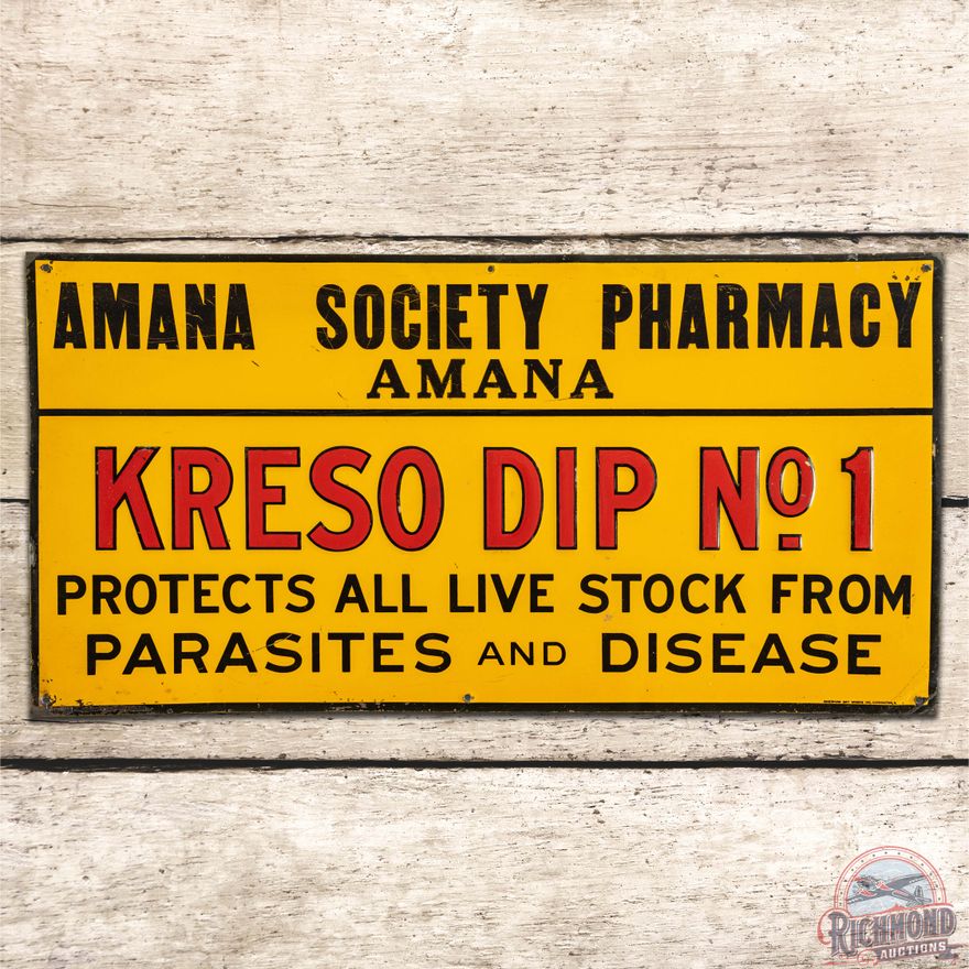 Kreso Dip Protects Livestock from Parasites and Disease SST Sign