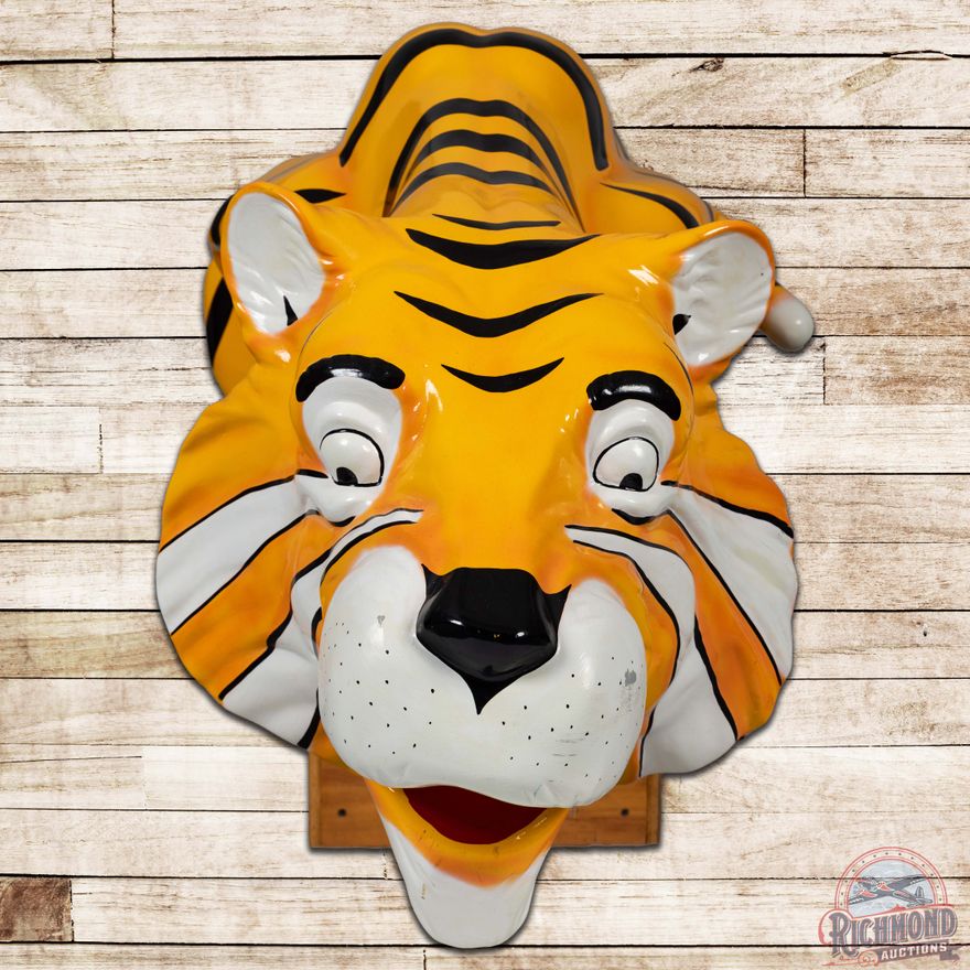 Original Large Esso Tiger Gas Station Statue