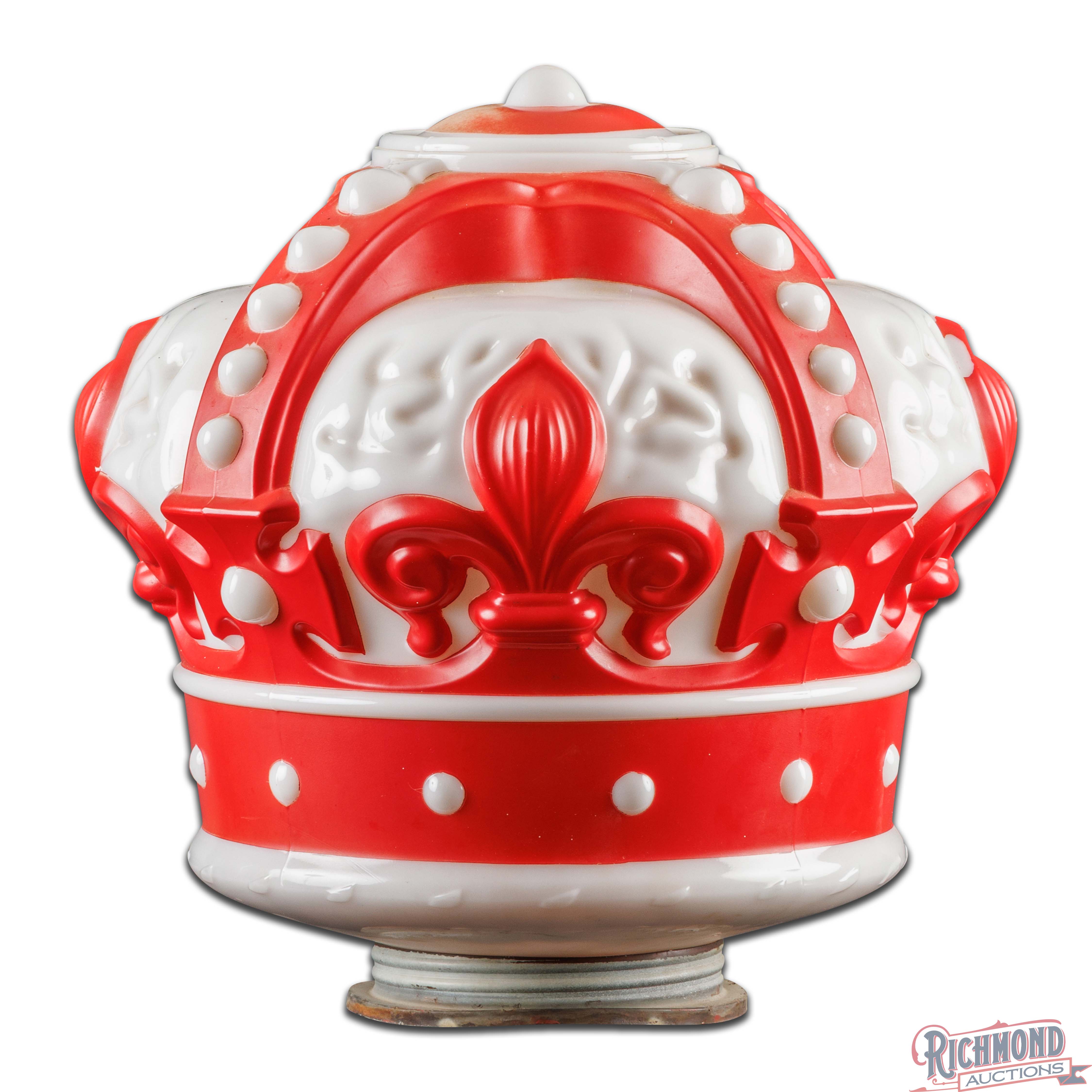 Standard Red Crown Gasoline OPC Milk Glass Gas Pump Globe | Richmond ...