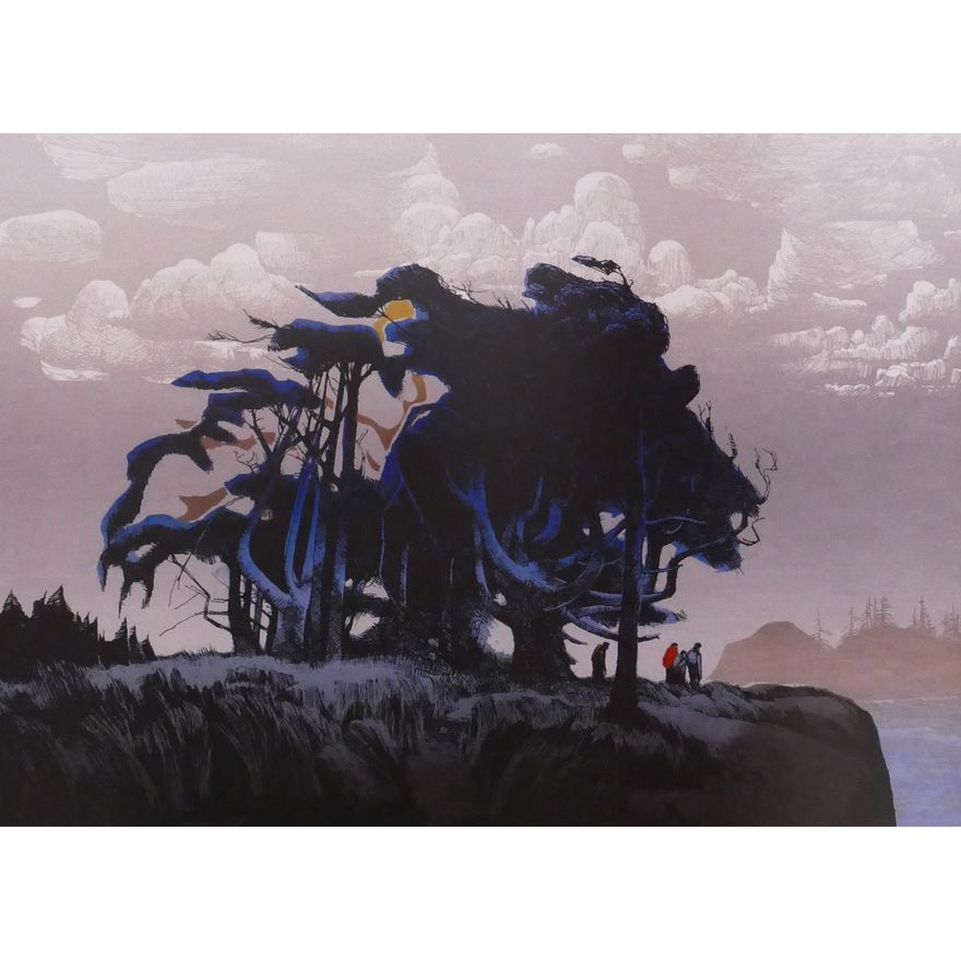 Elton Bennett (1910-1974, WA) 'West Wind (Blue)' Plate Signed Serigraph Framed- 26x32''