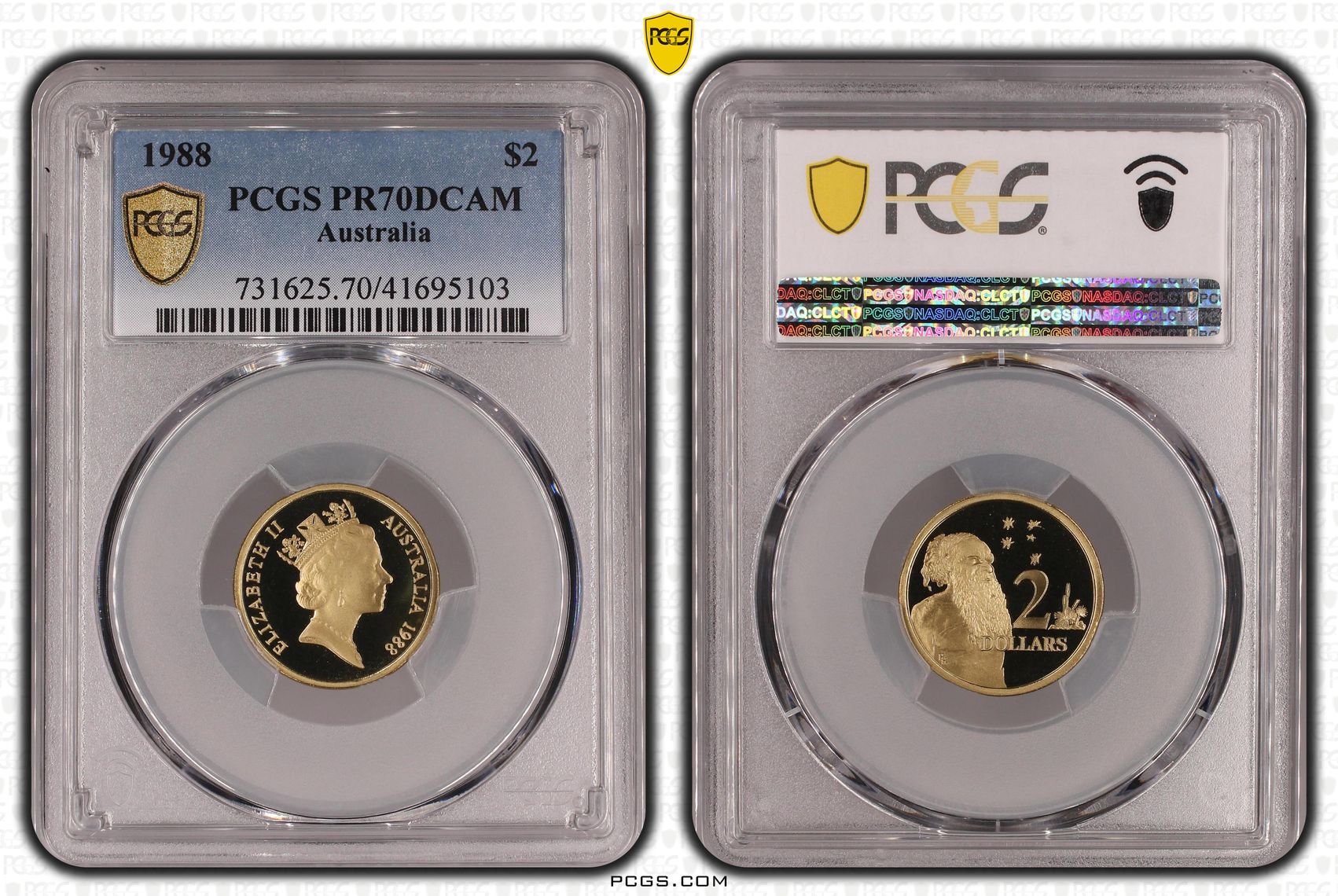 Elizabeth II, Two Dollar, 1988, PR70DCAM