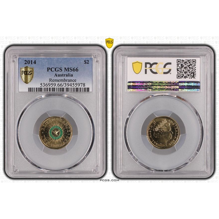 Remembrance - Colorized, Two Dollar, 2014, PCGS MS66
