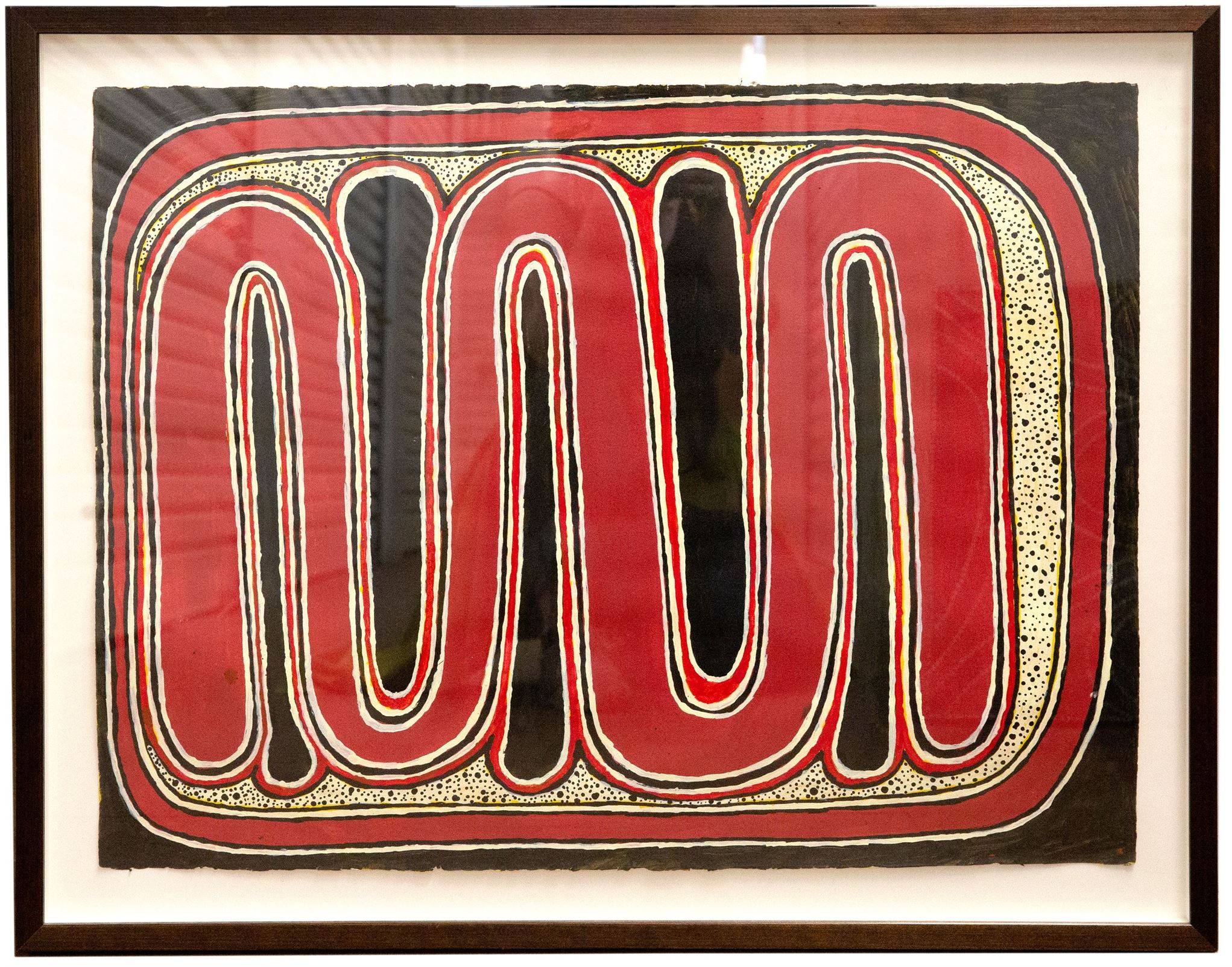 Butcher Cherel Janangoo (c.1920-2009), 'Shield and bodypaint', 1992,