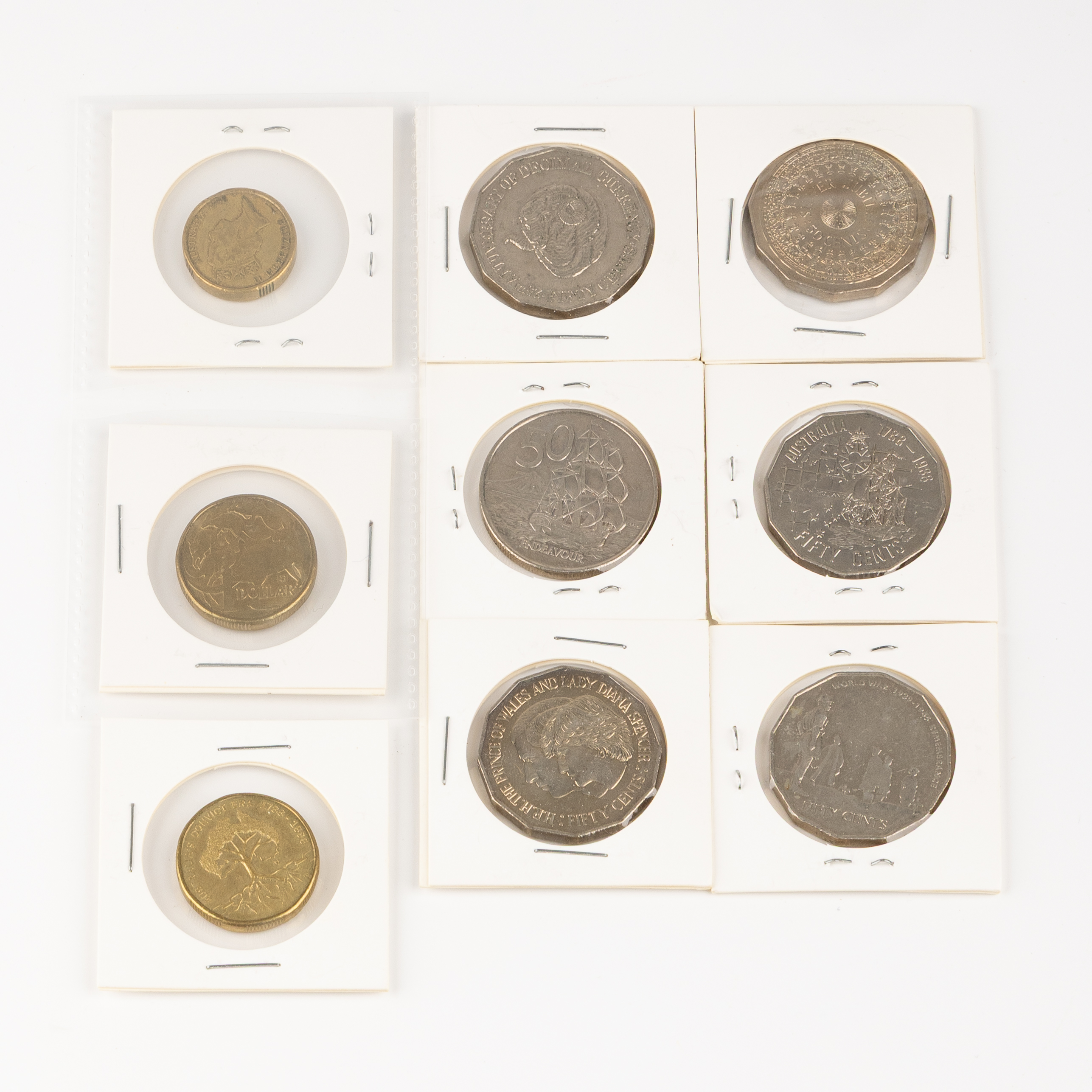 94 · Elizabeth II, Fifty Cents - Two Dollars, 1977 - 2019,  F - aUNC