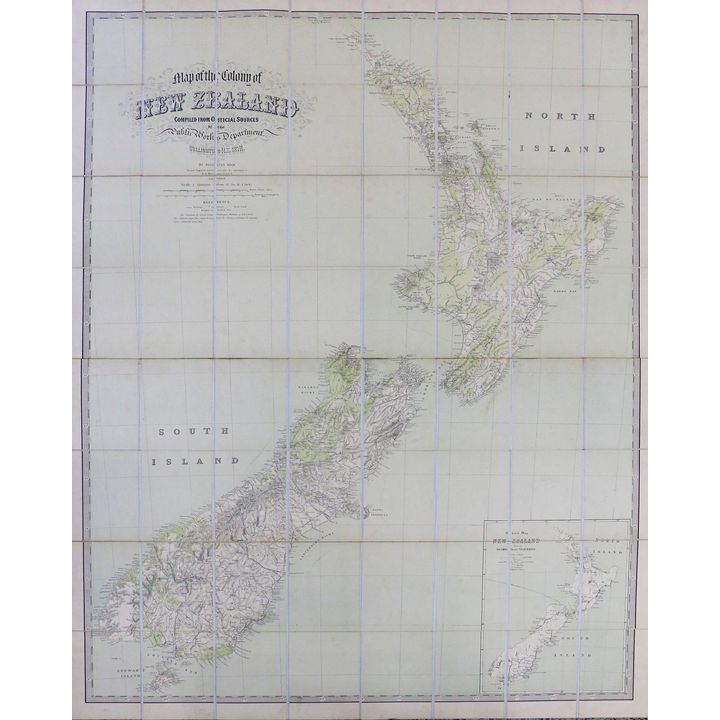 KOCH AUGUSTUS [1834-1901], Map of the Colony of New Zealand