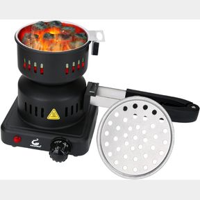 MULTIPURPOSE CHARCOAL STARTER - COAL BURNER HOT PLATE ELECTRIC STOVE COCONUT STARTER WITH STAINLESS DETACHABLE TONGS, 4.9FT LONGER