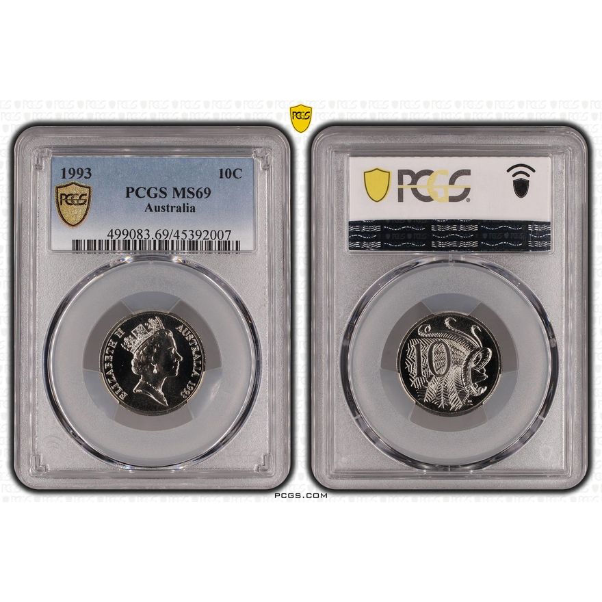 POP 3/0, Ten Cent, 1993, PCGS MS69