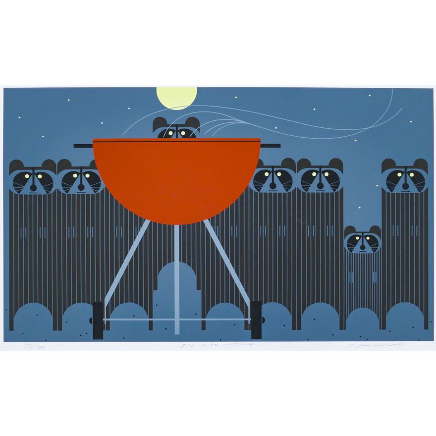 Charley Harper ''Big Rac Attack'' 1988 Serigraph