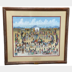 Original O'odham Tash Painting By Michael Chiago