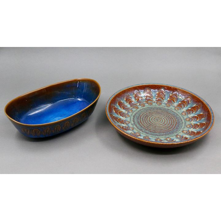 Two pieces of Danish Bornholm Stentøj (stoneware) ceramics